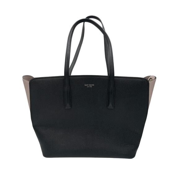 Kate Spade Two Tone Beige/Black Tote Bag - Picture 1 of 6